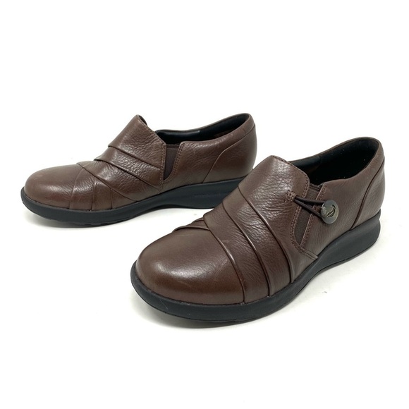 Clarks Un.Adorn loop dark brown leather shoes - Picture 4 of 10